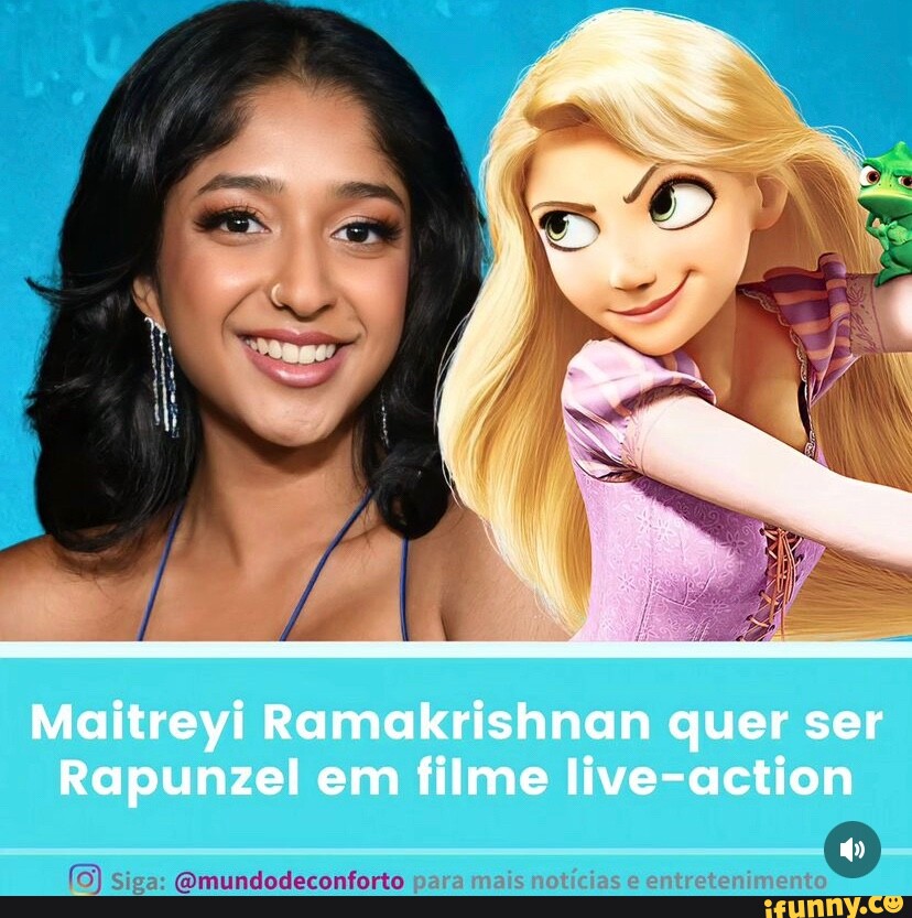 Vip Séries on X: Com a Disney confirmando o live-action de 'Enrolados',  alguns fãs têm se mobilizado na internet para pedir a atriz Maitreyi  Ramakrishnan no papel de Rapunzel. Maitreyi interpreta a