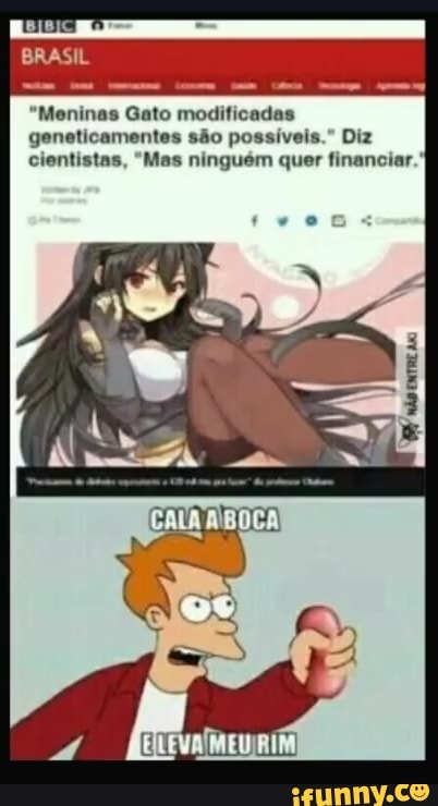 Eu amo ver garotas-gato de animes com suas mãos na frente imitando patas de  gatos. Traduzi WaterBR do po - iFunny Brazil