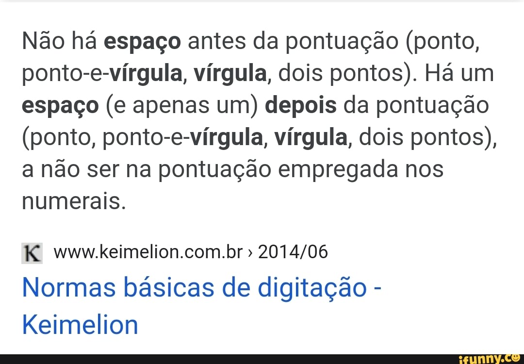 Normas básicas de digitação