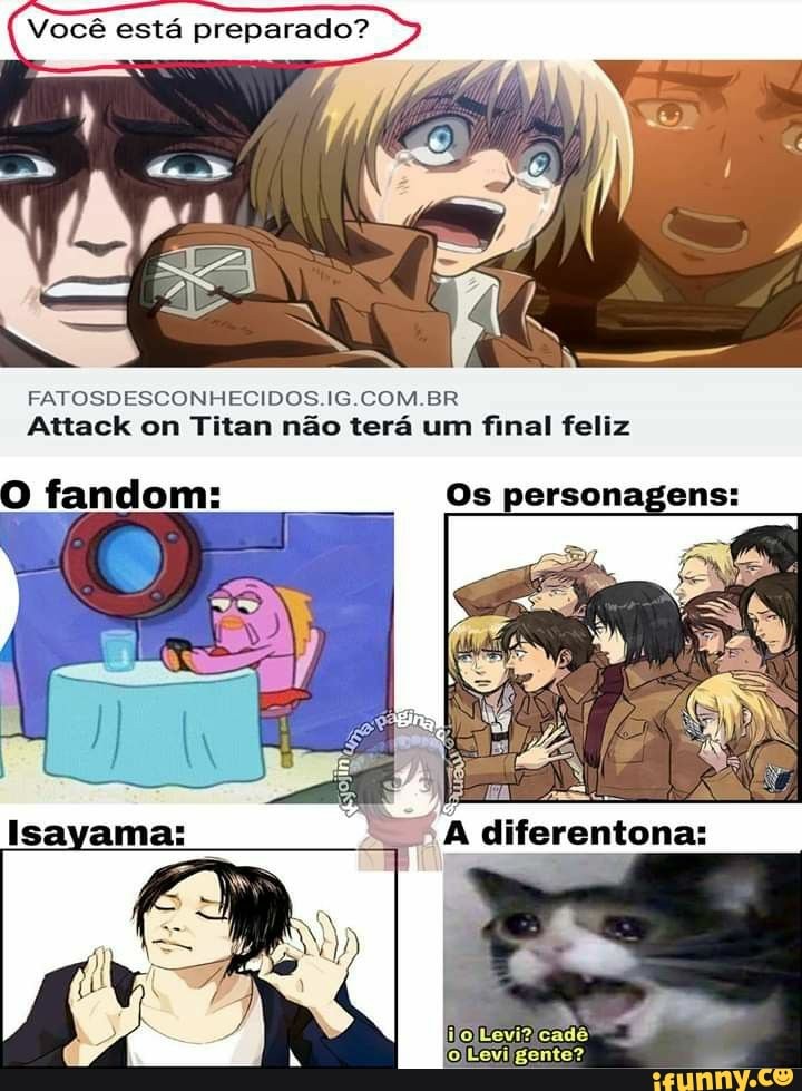 Venha assistir Shingeki no Kyojin Temporada Final! Nós temos sinsey, lh),  AR - iFunny Brazil