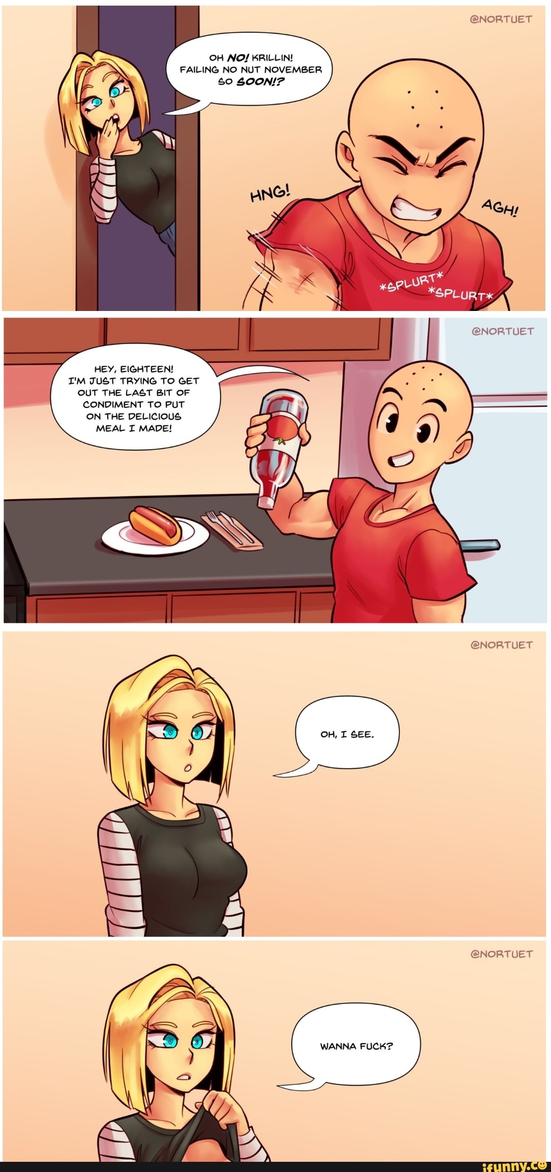 NORTUET @NORTUET OH NOJ KRILLIN! FAILING NO NUT NOVEMBER, $0 SOONIP HEY,  EIGHTEEN! I'M TUST