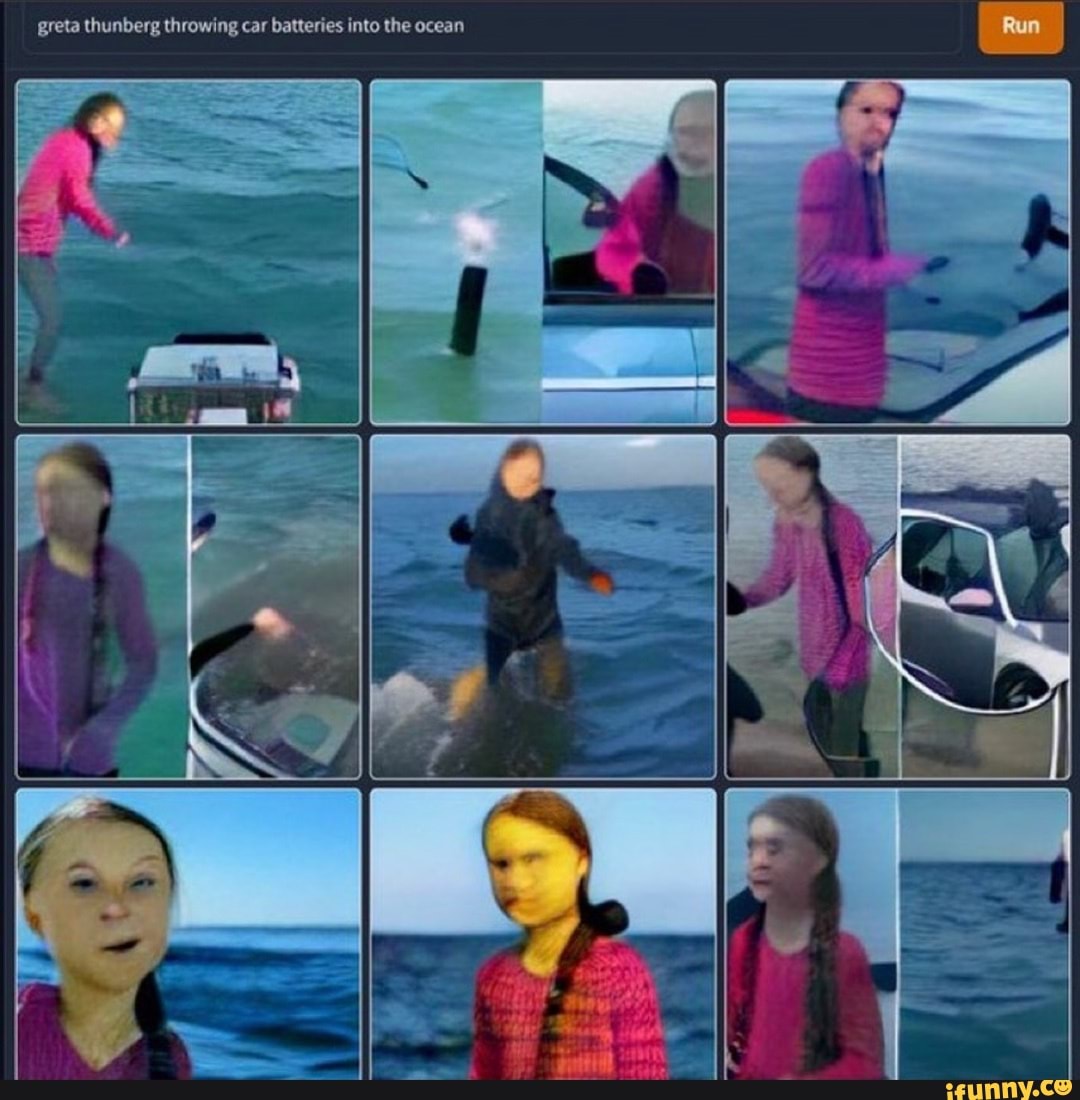 Greta thunberg throwing car batteries into the ocean - iFunny Brazil