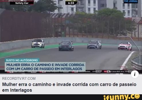 Mulher em carro de luxo invade corrida no autódromo de Interlagos -  RecordTV - R7 Balanço Geral Manhã