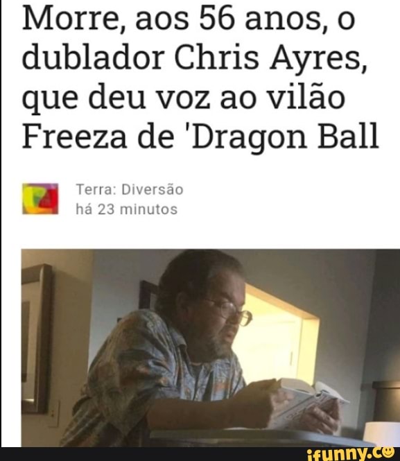 Dragon Ball: Dublador do vilão Freeza morre aos 56 anos