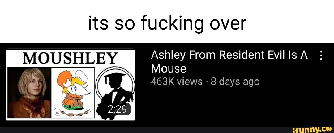 Resident Evil knows of the Mouse Ashley meme - Resident Evil Vil @RE_  _Games AM- Apr 1, 2023 2,742 Retweets 328 Quote' - iFunny