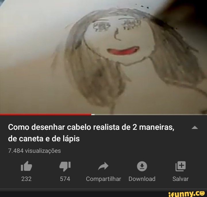 Como desenhar cabelo realista de 2 maneiras, de caneta e de lápis