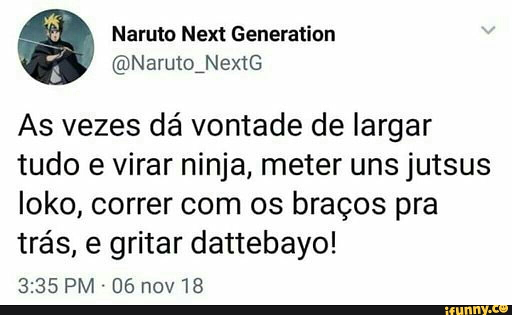 NARUTO: PORQUE CORRER COM OS BRAÇOS PARA TRÁS