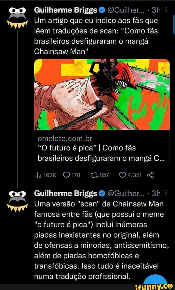 Como fãs brasileiros desfiguraram o mangá Chainsaw Man