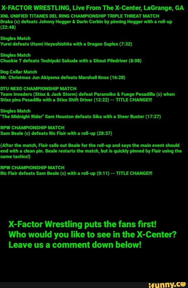 C Wrestling on X