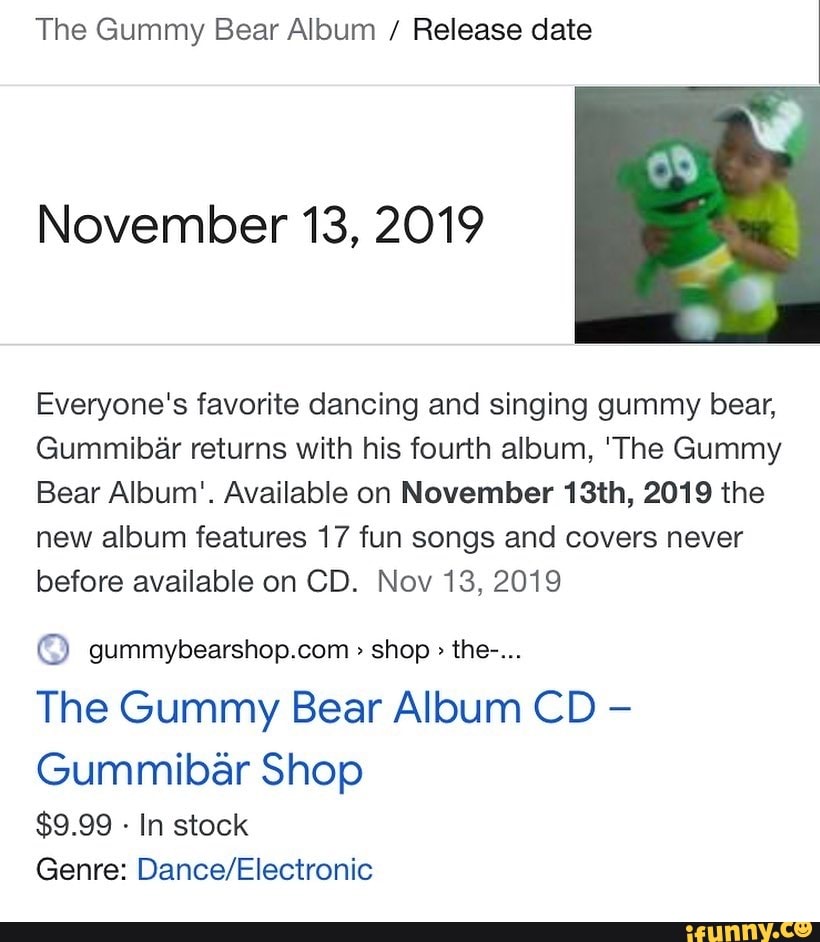 Official Gummibär - Stuffed Singing Gummy Bear Plush