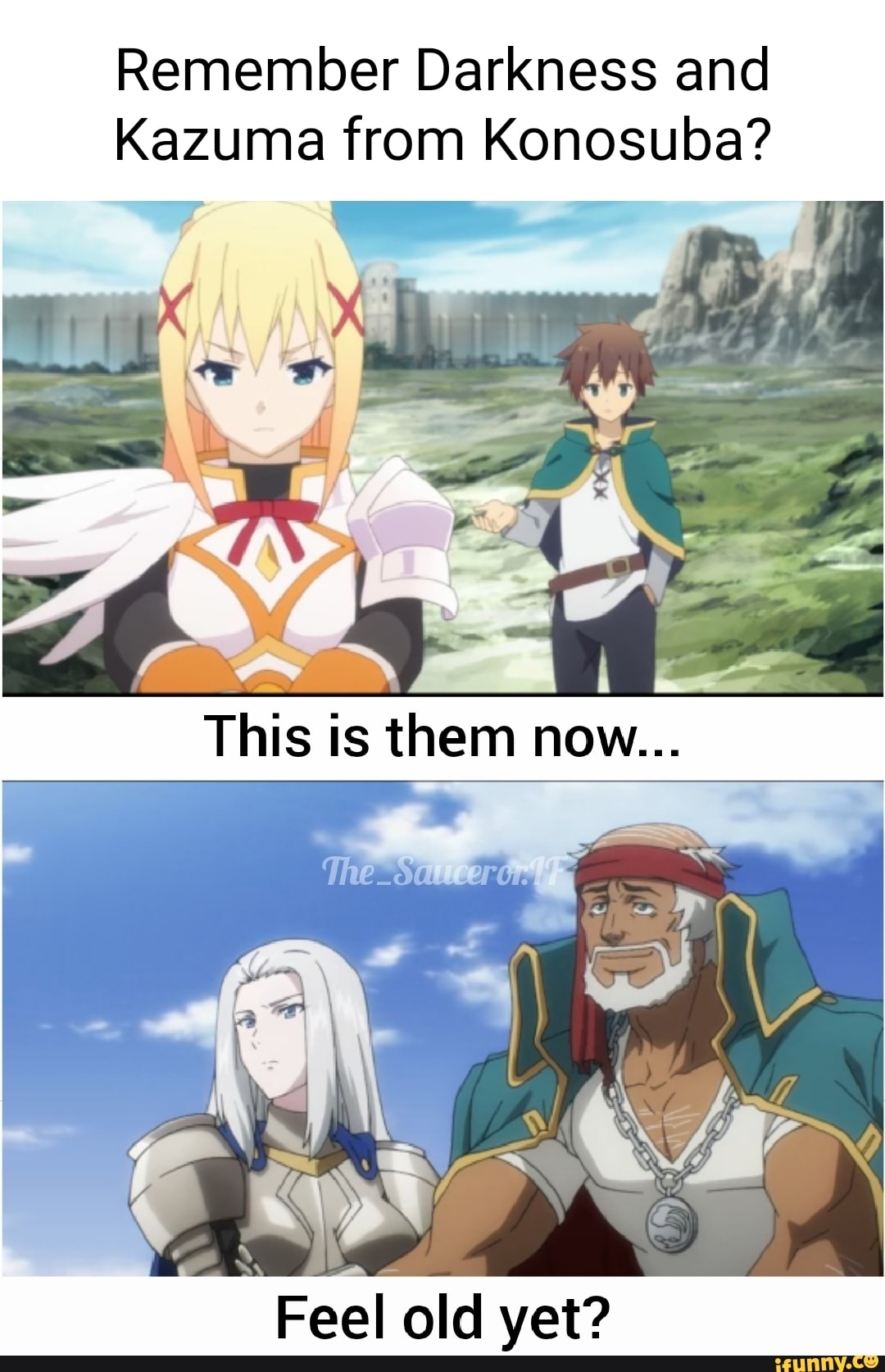 Remember Darkness and Kazuma from Konosuba? This is them now... Feel old  yet? - iFunny Brazil