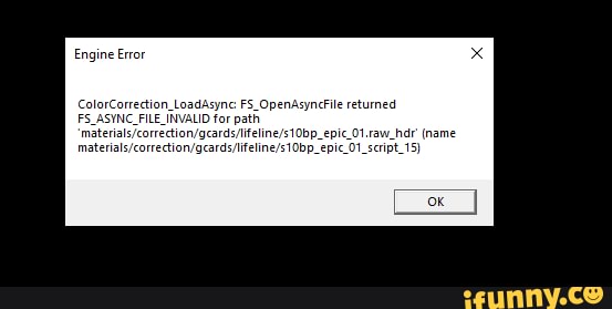 Engine Error ction_LoadAsync: FS_Opendsyncfile returned FS_ASYNC_FILE