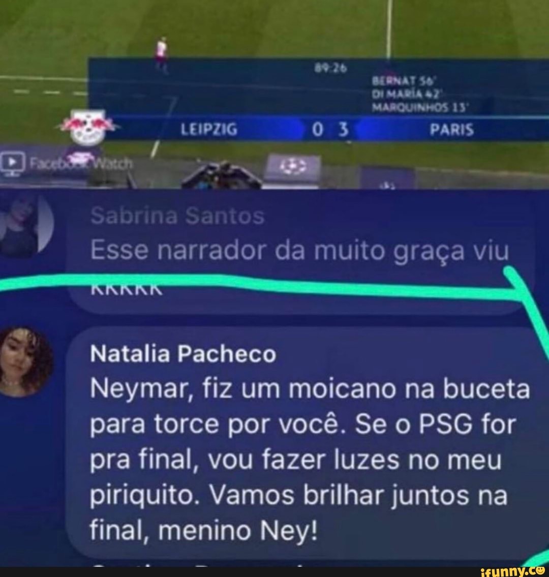 MARQUINHOS 13 PARIS Esse narrador da muito graça viu Natalia Pacheco  Neymar, fiz um moicano na