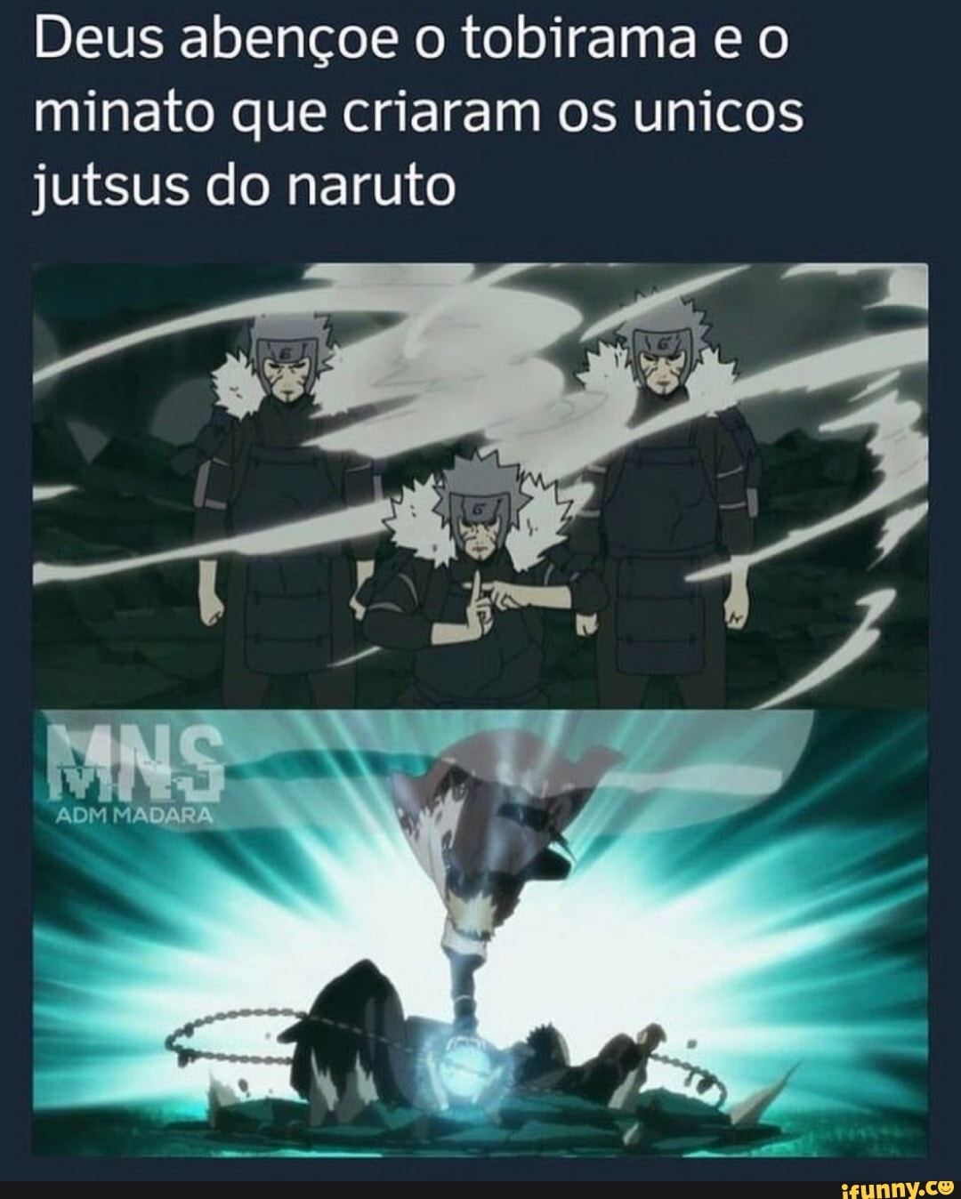 Se o Naruto virou Hokage foi graças ao Minato e o Tobirama que criaram os  únicos dois jutsus que ele usou no anime inteiro - iFunny Brazil