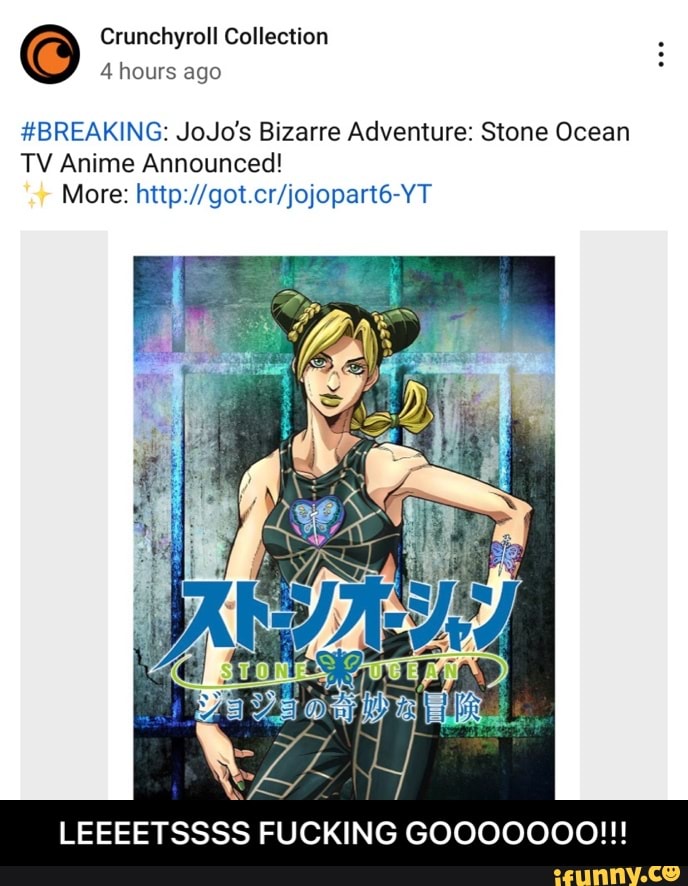 Crunchyroll - JoJo's Bizarre Adventure Stone Ocean Anime