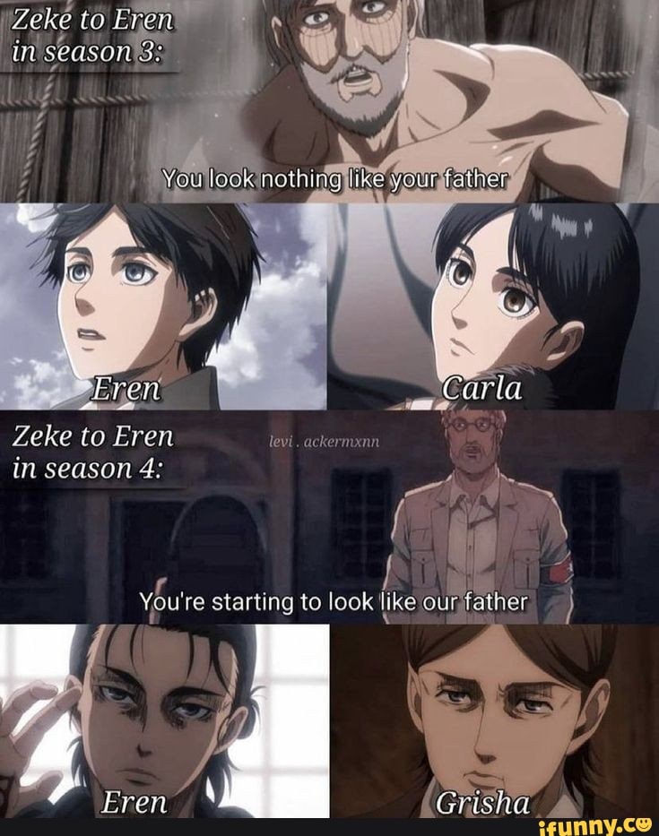 Low quality Eren & Grisha meme : r/ShingekiNoKyojin