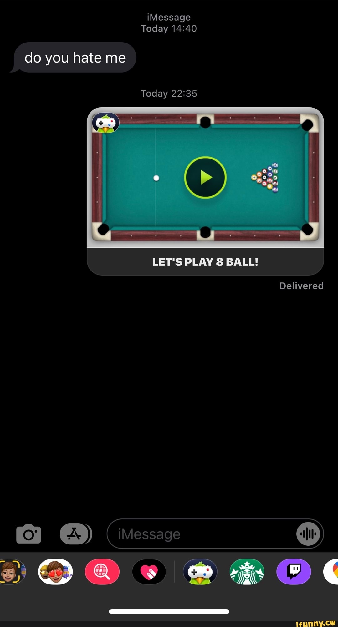 8 ball online imessage