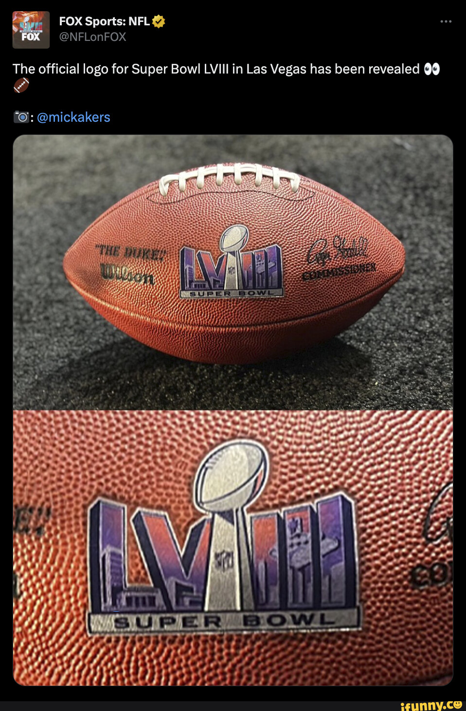 FOX Sports: NFL @NFLonFOX @mickakers The official logo for Super Bowl LVIII  in Las Vegas has been revealed - iFunny Brazil