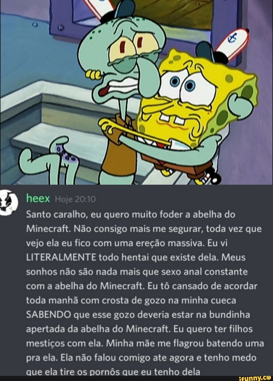 Heex Santo caralho, eu quero muito foder a abelha do Minecraft. Não consigo  mais me segurar,