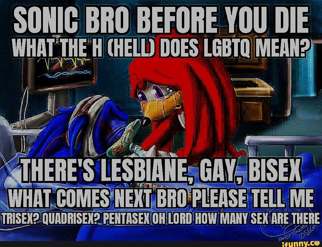 SONIC BRO BEFORE YOU DIE WHAT THE H (HELD DOES Leraimento - iFunny Brazil