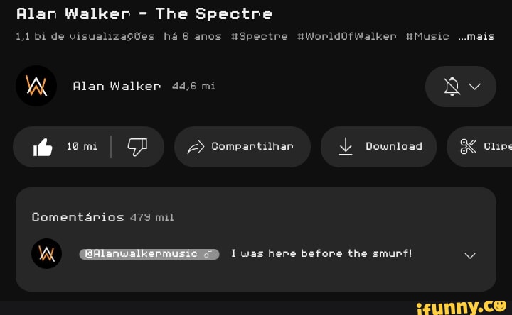 Alan Walker - The Spectre (smurf cat meme)