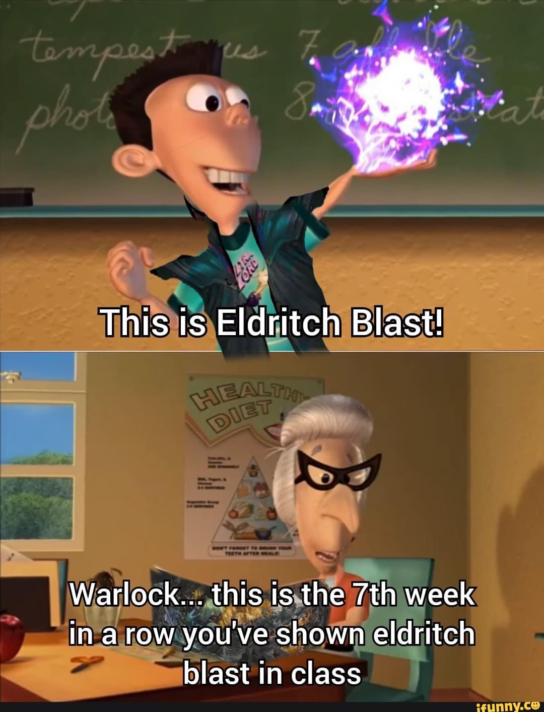 This is Eldritch Blast ff Warlock this is the week in a row