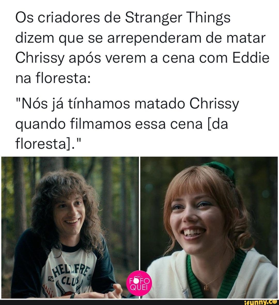 Criador de 'Stranger Things' se arrepende de morte de Chrissy, na