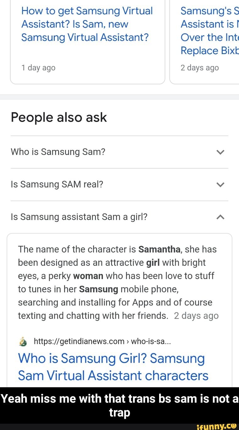 Samsung virtual assistant Sam, Samsung Sam