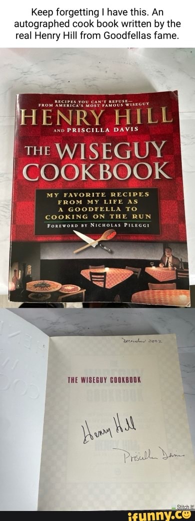 Keep forgetting I have this. An autographed cook book written by the ...