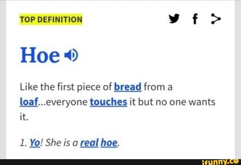 Hoe definition on sale