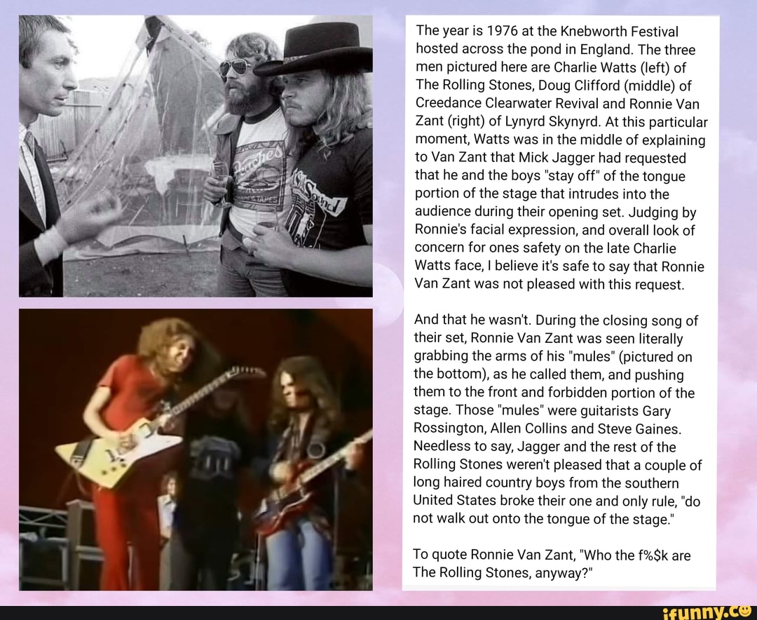 The year is 1976 at the Knebworth Festival hosted across the pond in