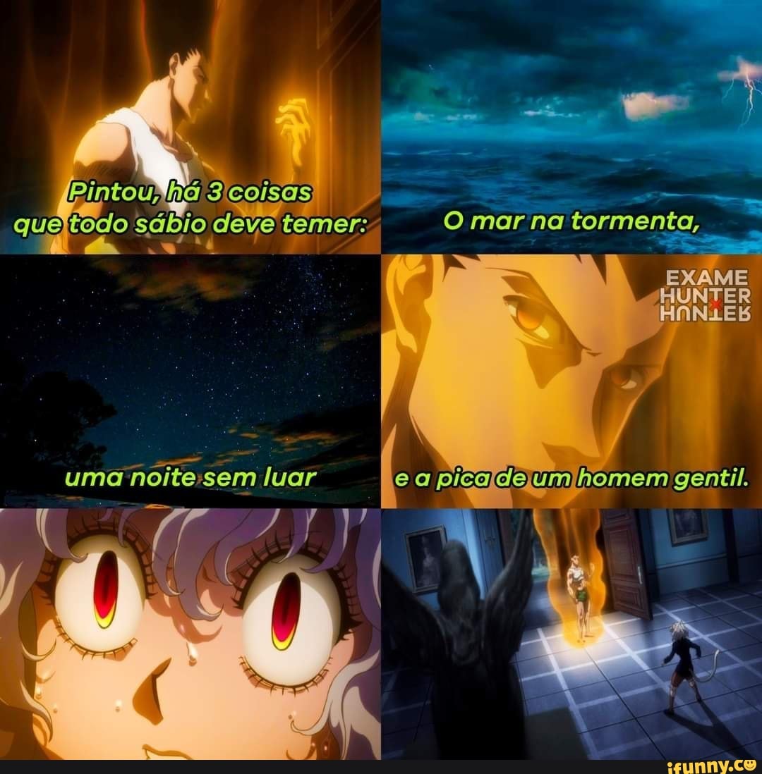 EXAME HUNTER HnN.Es Isto é I ..O Meu saco. D-Devolva! - iFunny Brazil