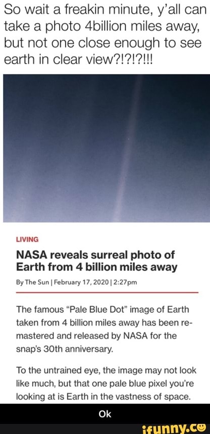 NASA Releases New 'Pale Blue Dot' Photo for 30th Anniversary