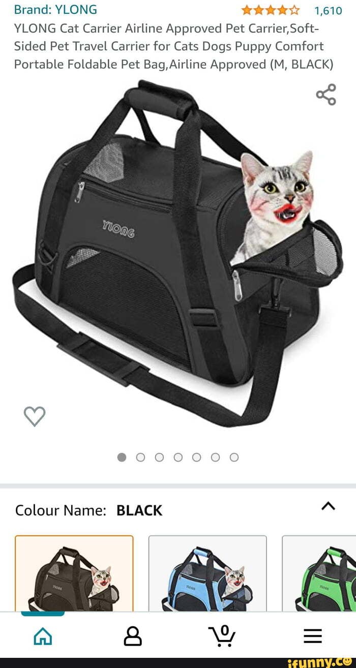 YLONG Cat Carrier Airline Approved Pet Carrier,Soft-Sided Pet Travel Carrier  for Cats Dogs Puppy Comfort Portable Foldable Pet Bag,Airline Approved