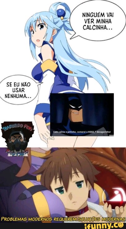 Comecei a assistir Konosuba e tá aqui minhas primeiras impressões: *BUNDA*  EN, *FRACO* - iFunny Brazil