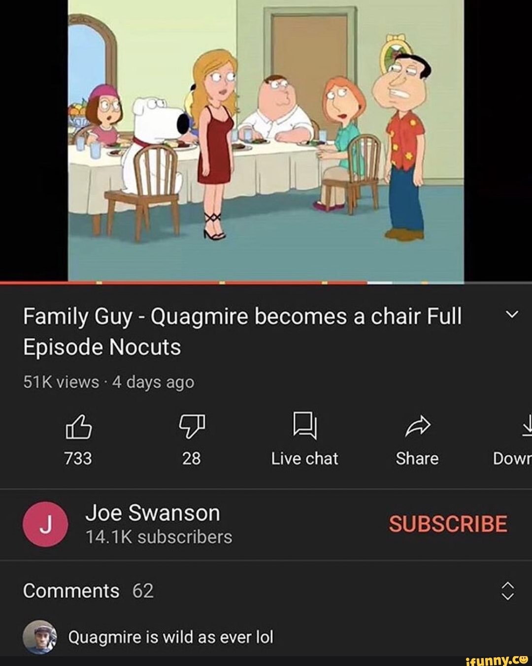 Family Guy Quagmire becomes a chair Full Episode Nocuts views 4