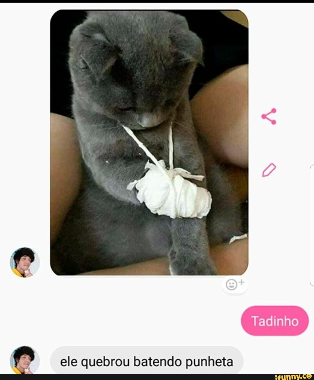 Tadinho. ele quebrou batendo punheta - iFunny Brazil