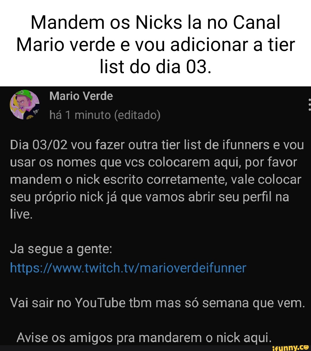 Gente segue meu canal no  por favor Vão lá me ajudar