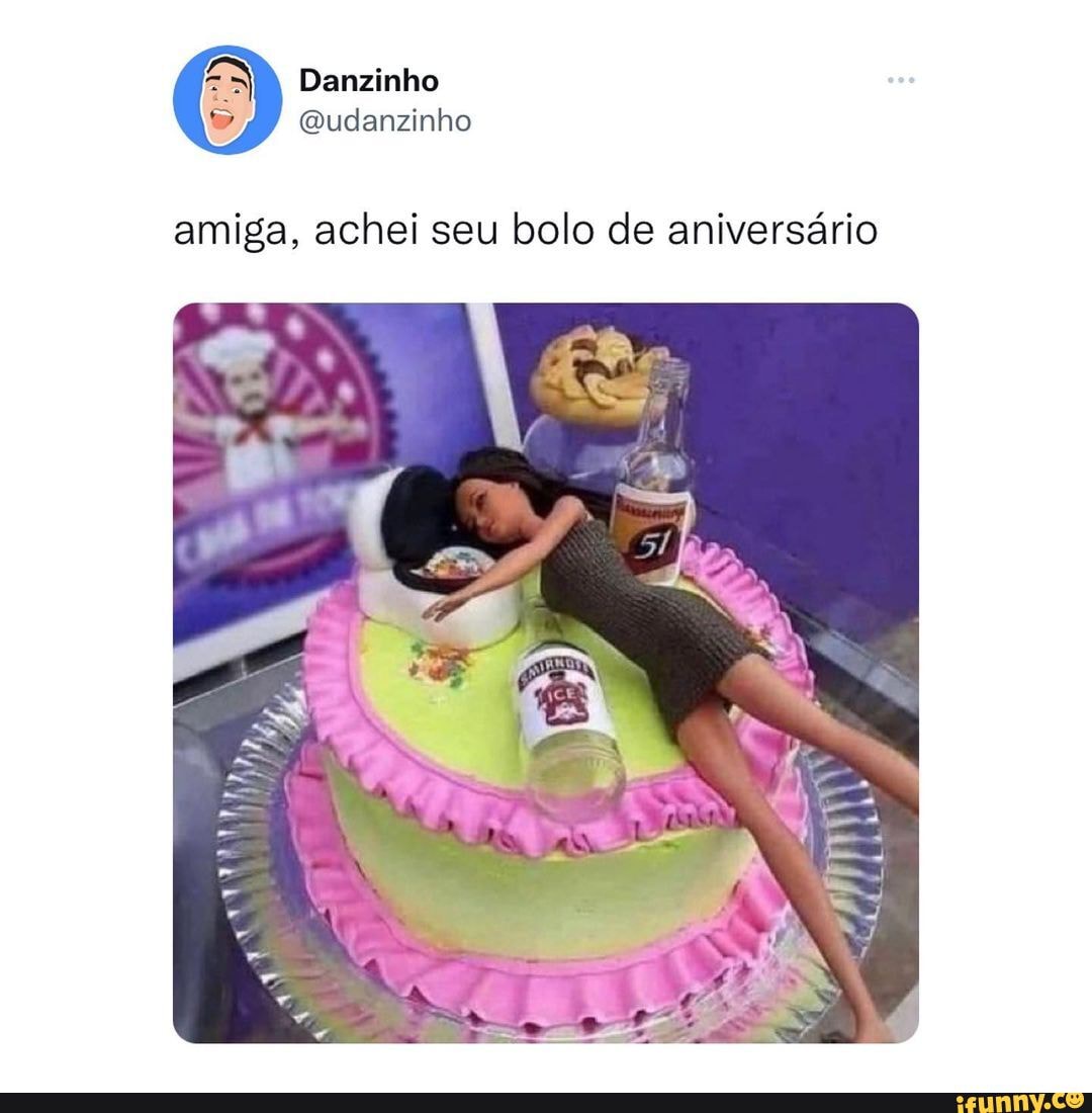 Bolo aniversrio meme