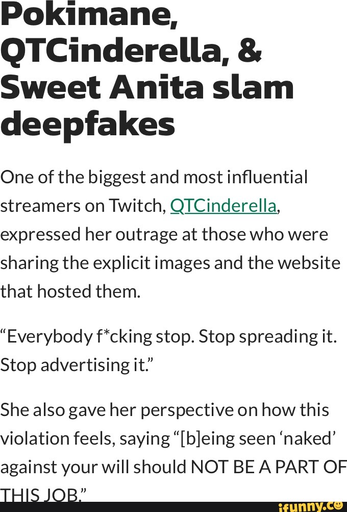 You Feel So Violated': Streamer QTCinderella Is Speaking Out