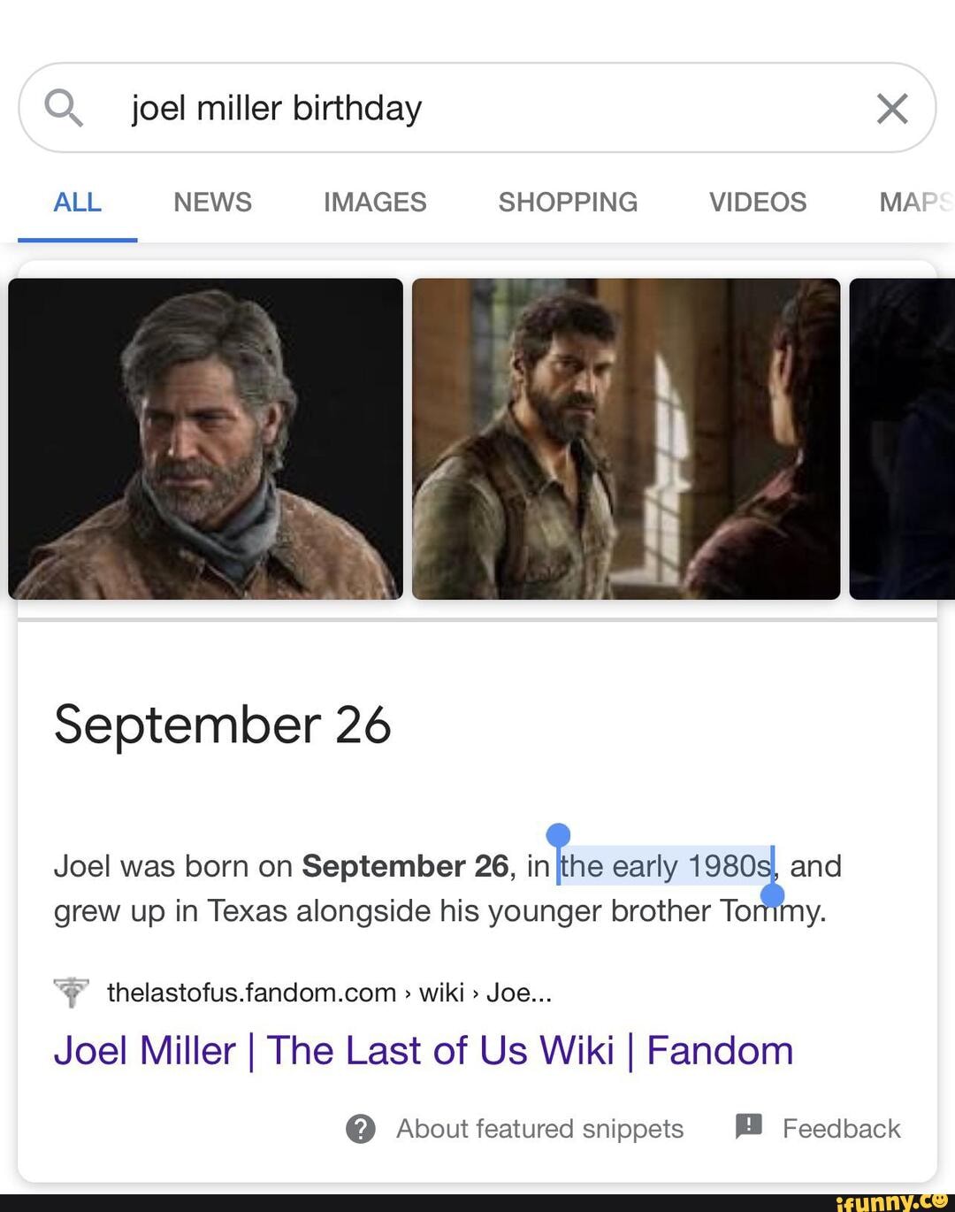 Joel (The Last Of Us), Wiki