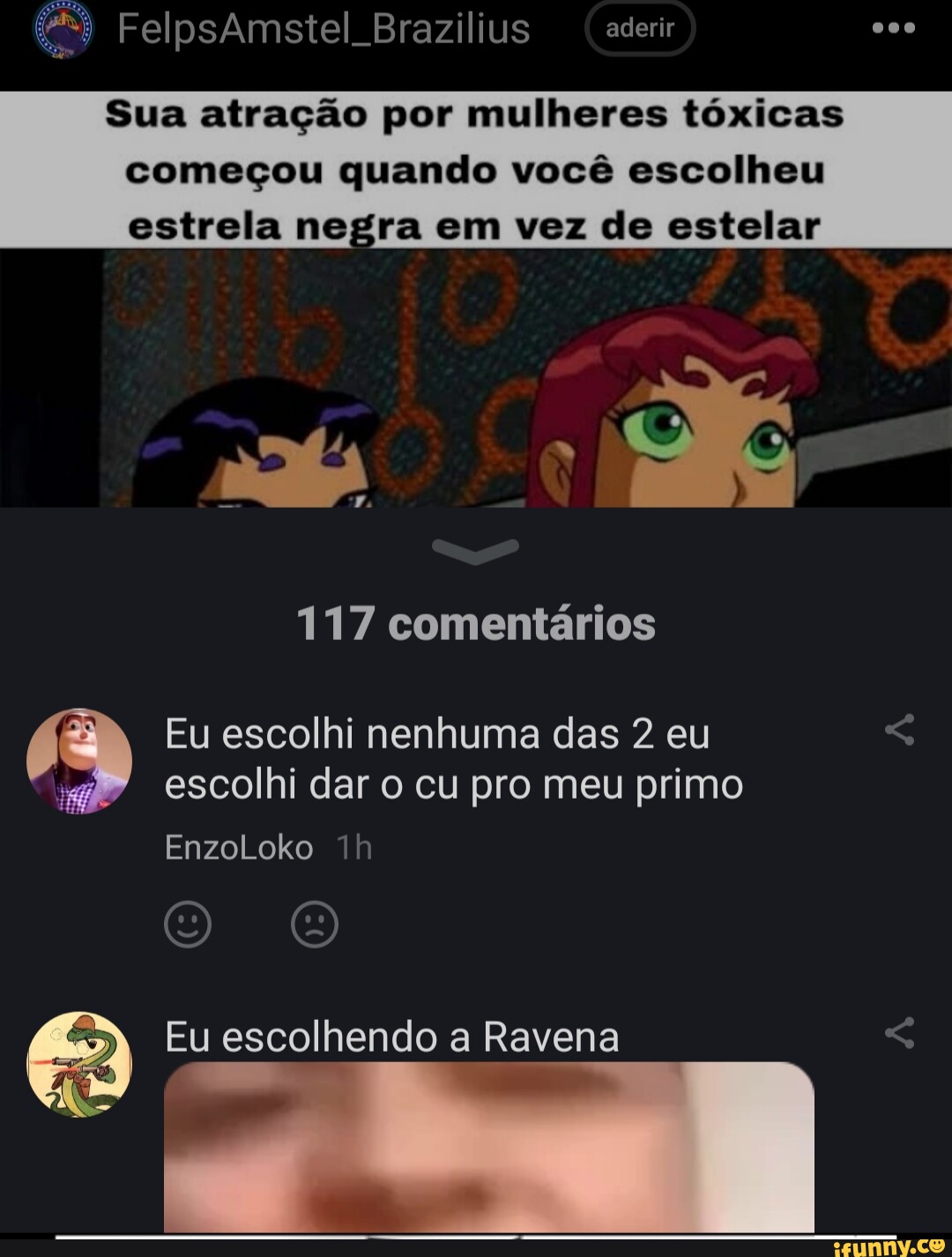 FelpsAmstel Brazilius ( aderir Sua atração por mulheres tóxicas começou  quando você escolheu estrela negra em vez