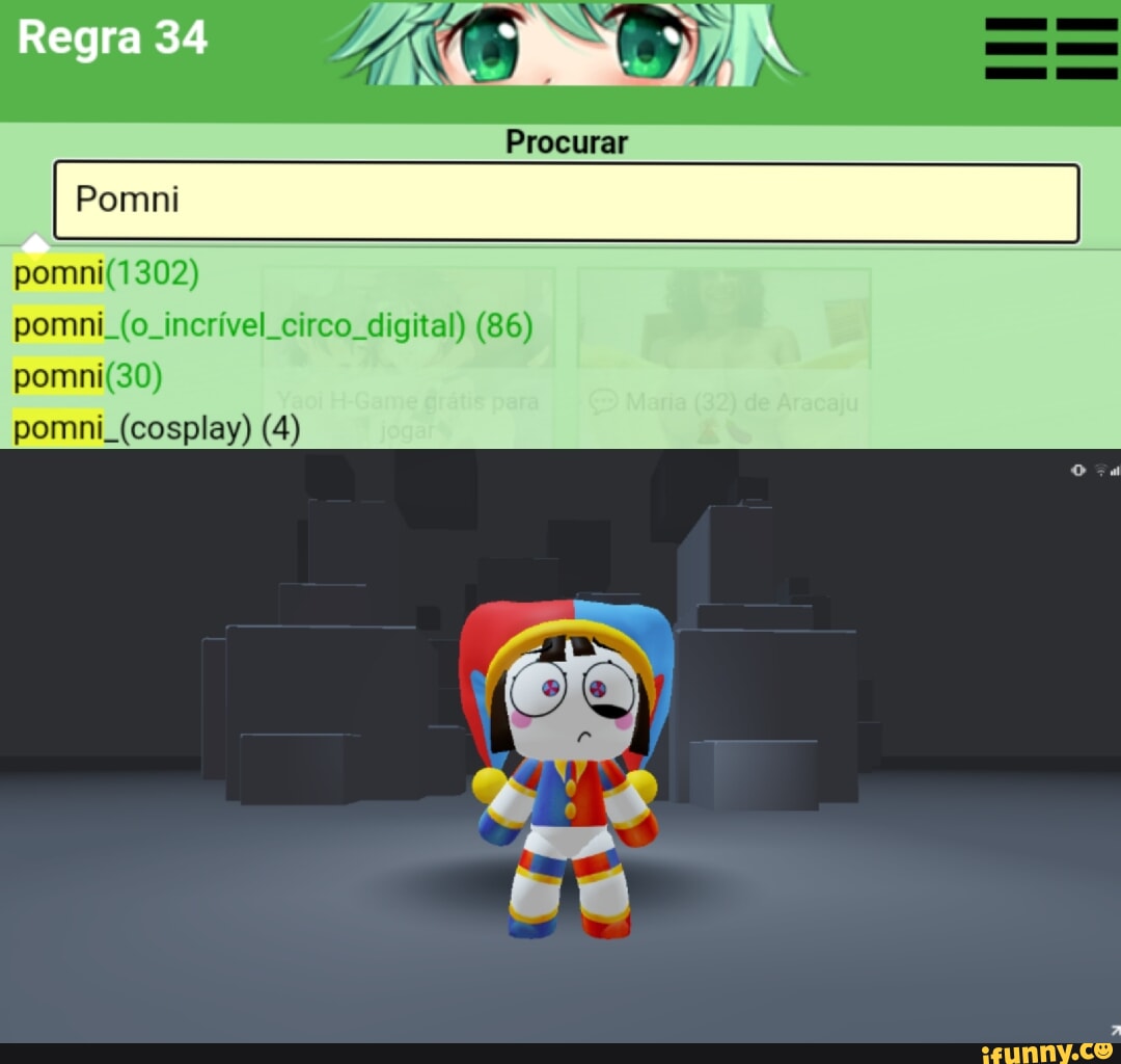 Procurar Regra 34 Pomni pomni (o. incrível circo. digital) (86) pomni  (cosplay) (4) - iFunny Brazil