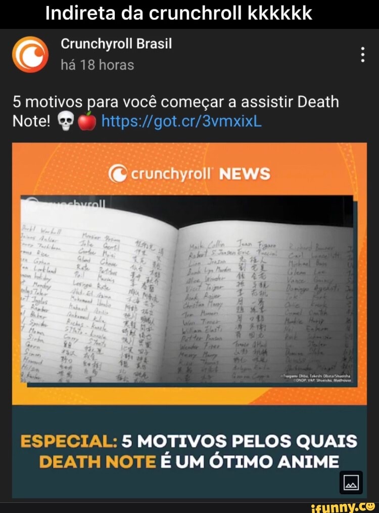 Crunchyroll.pt - 5 motivos para você começar a assistir Death Note