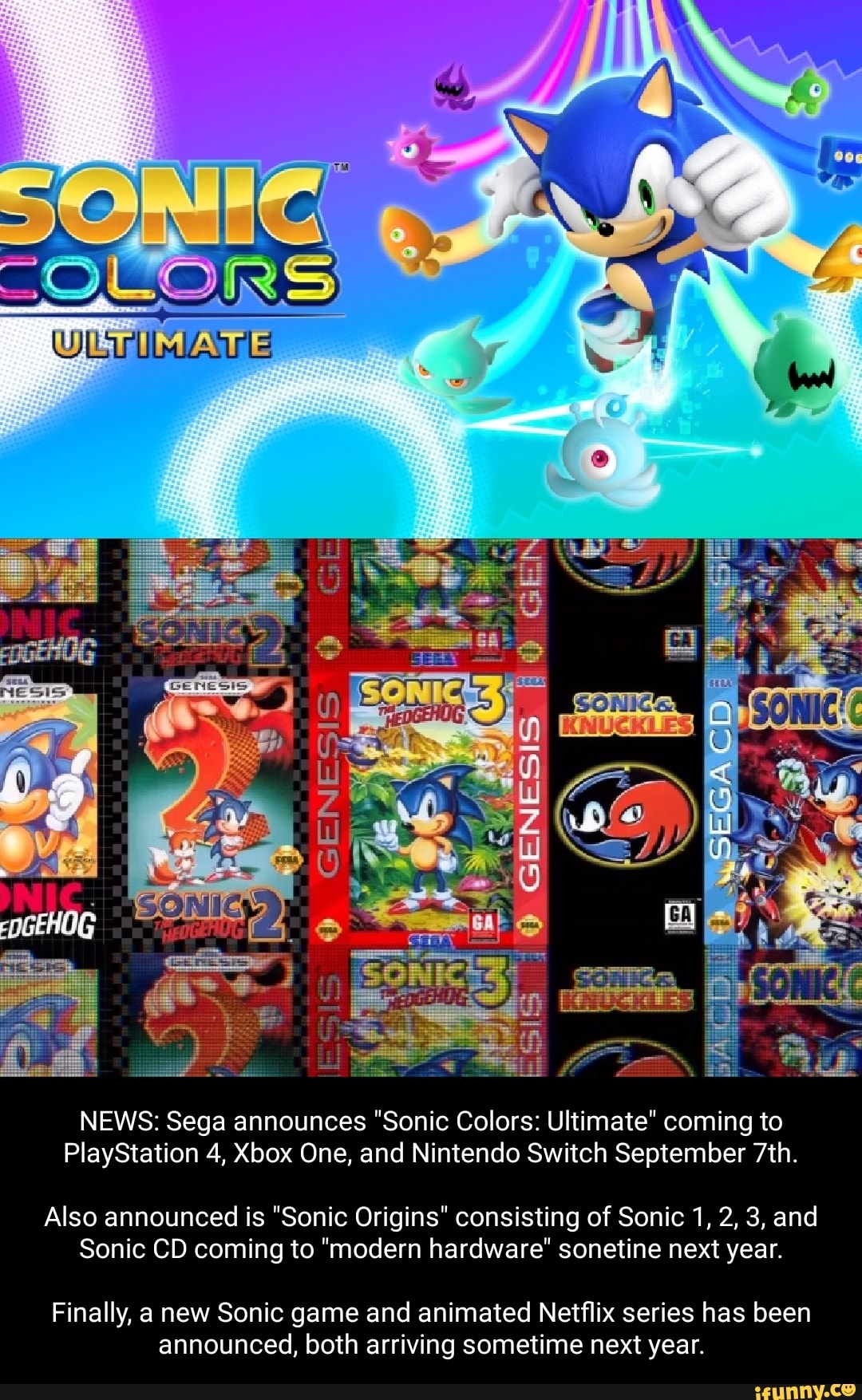 Sonic Colors: Ultimate announced with September release date