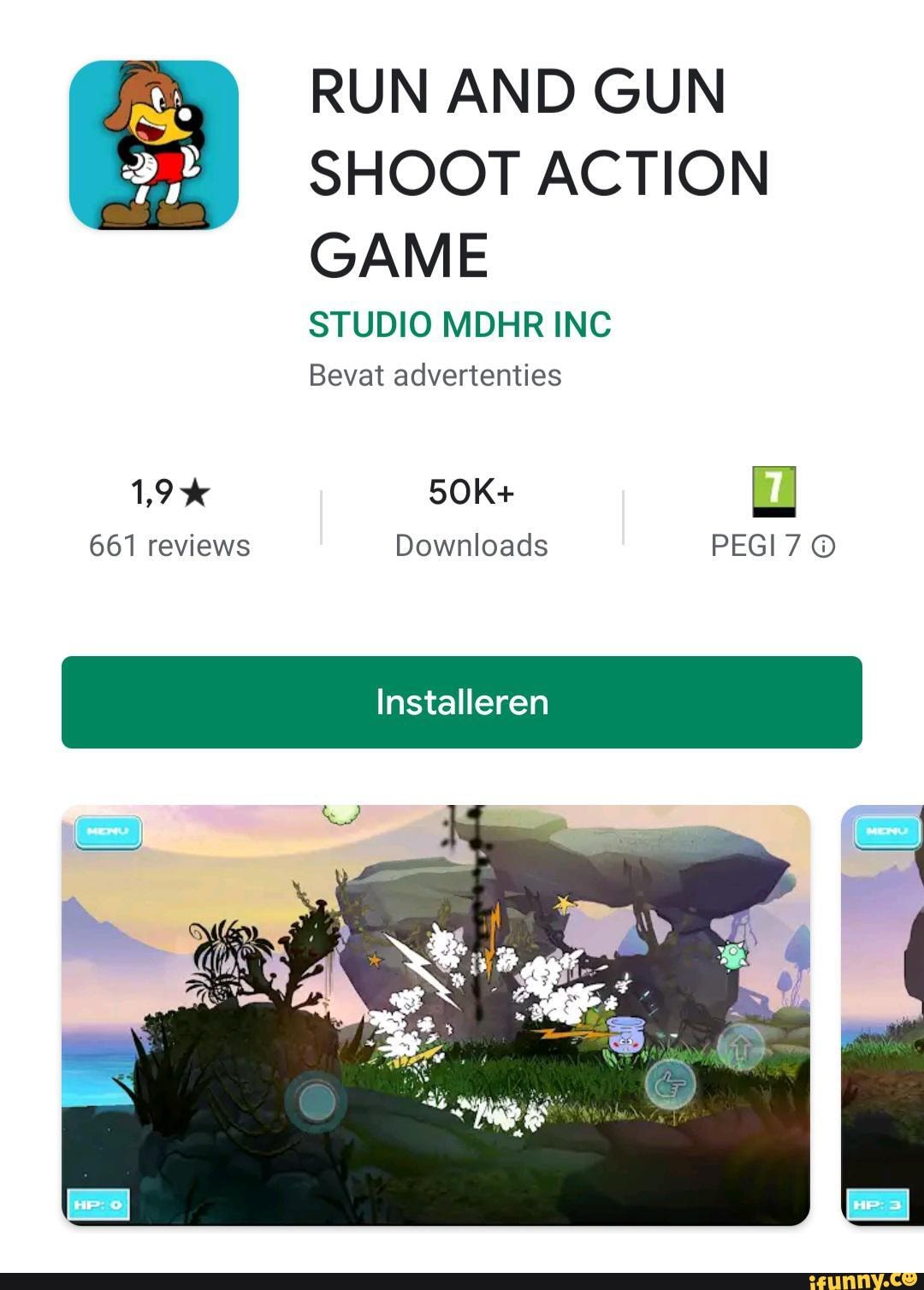 RUN AND GUN SHOOT ACTION GAME STUDIO MDHR INC 661 reviews Downloads PE 7@  Installeren - iFunny Brazil