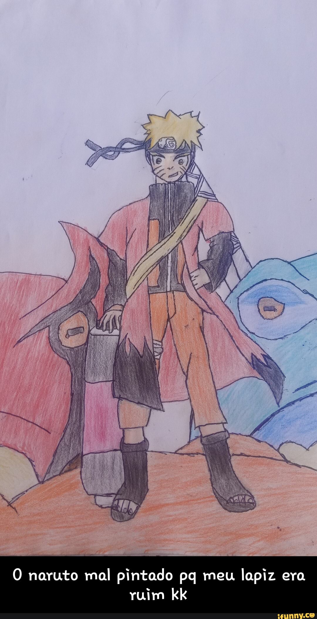 Desenho do Naruto pintado