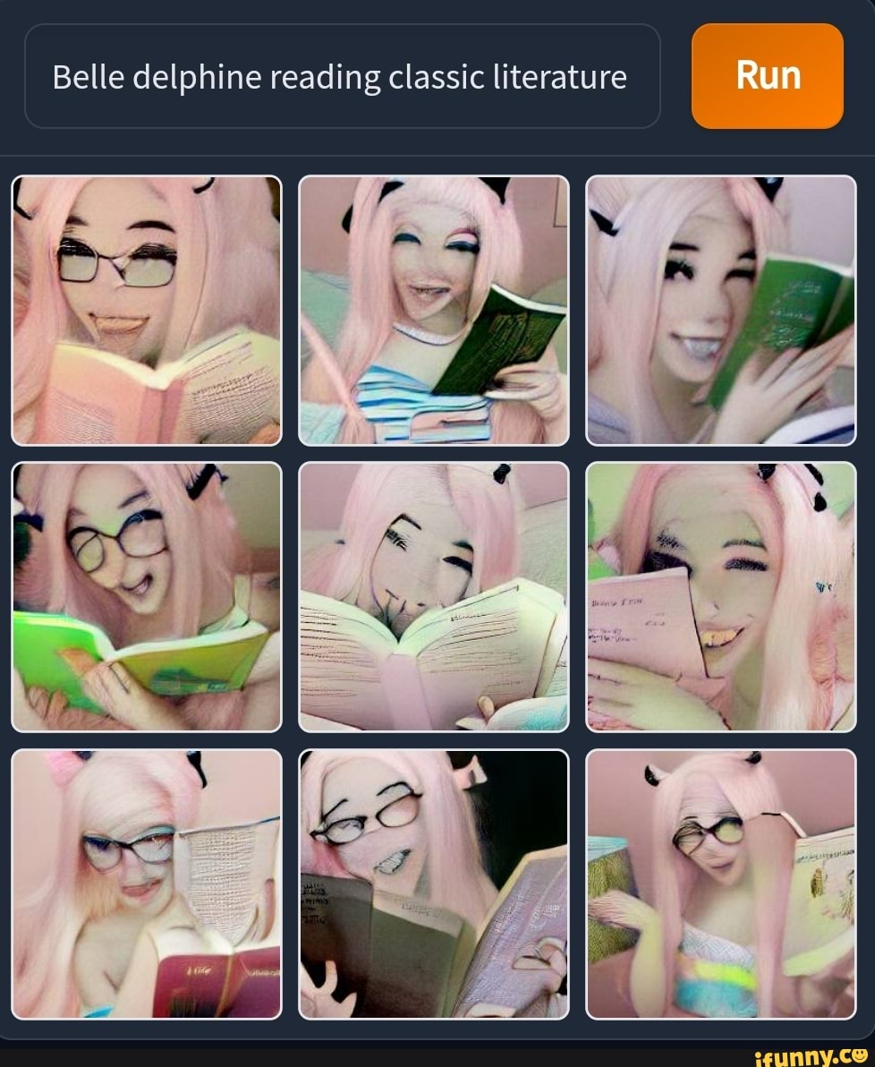 Run Belle delphine reading classic literature - iFunny Brazil