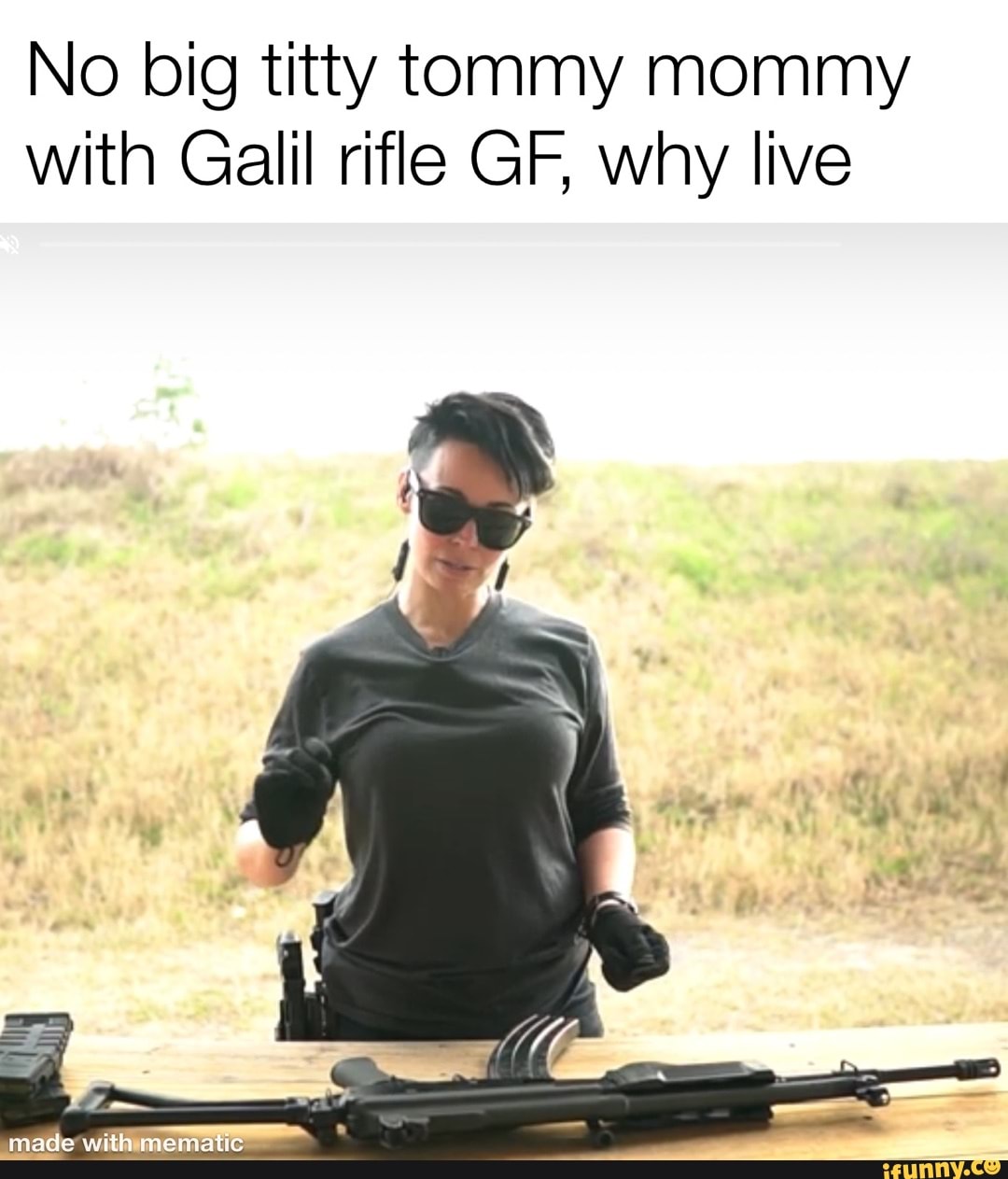 No big titty tommy mommy with Galil rifle GIF, why live made with memaitic  - iFunny Brazil