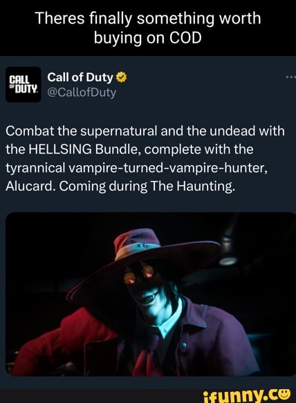 Best Collab Ever Coming To Call Of Duty (October 3rd) : r/Hellsing